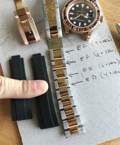 rolex oyster band kürzen|Rolex oysterflex band size.